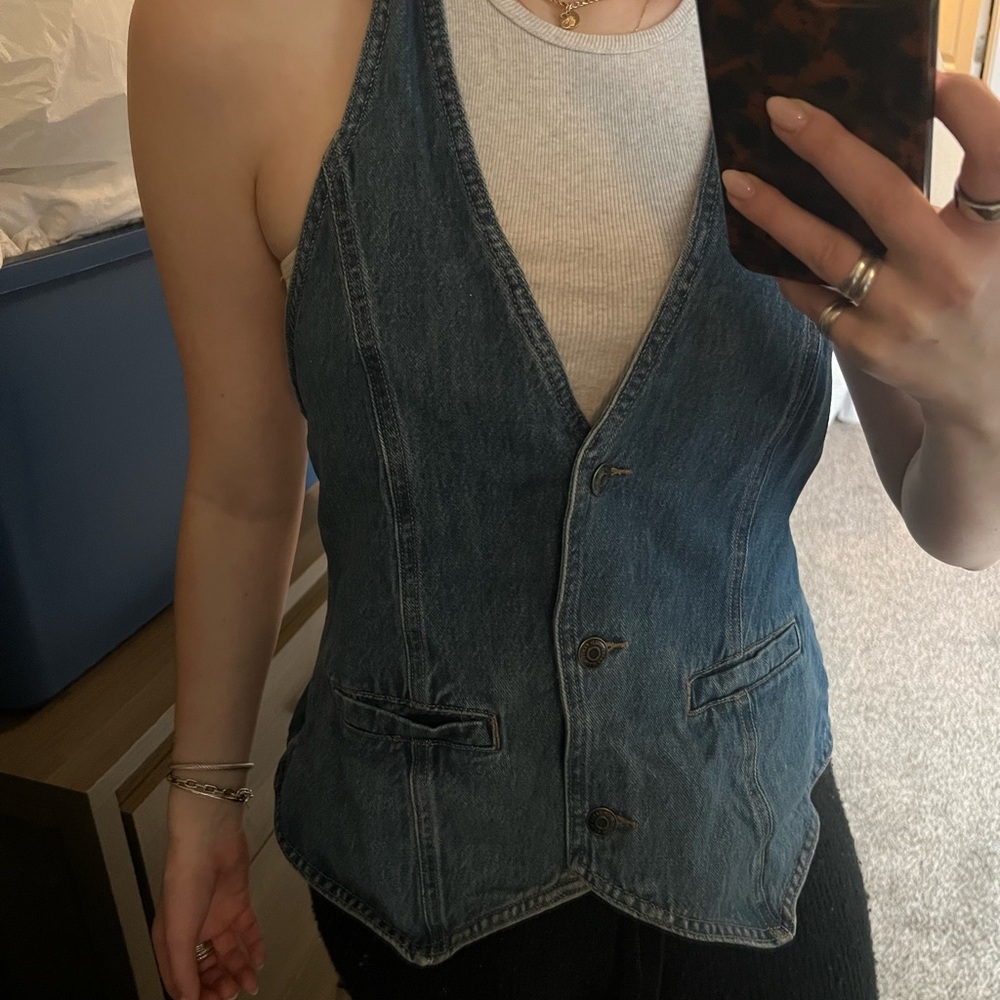 Wild Fable Blue Denim Vest Top